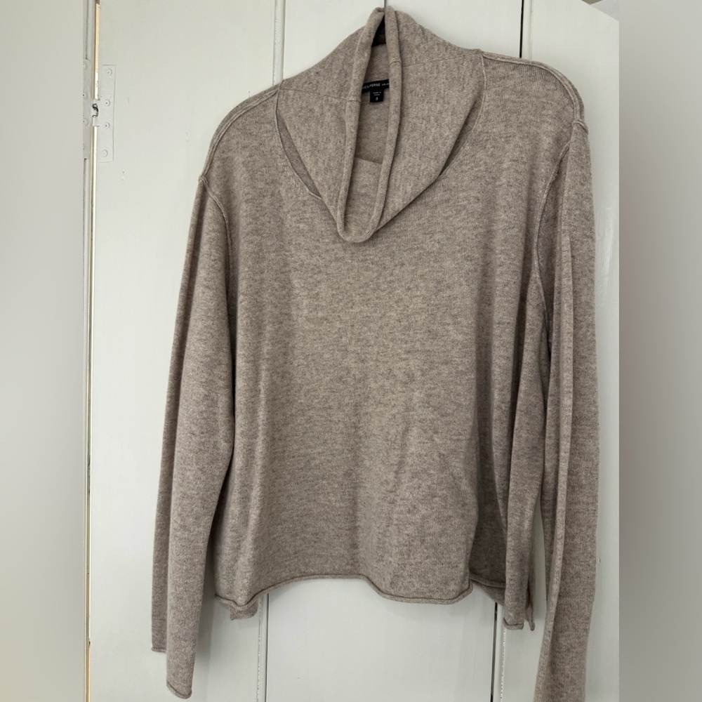 James Perse Taupe Cowl Neck Sweater